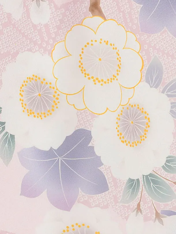 七五三レンタル(3歳女児被布)オフホワイト×桜　ピンク