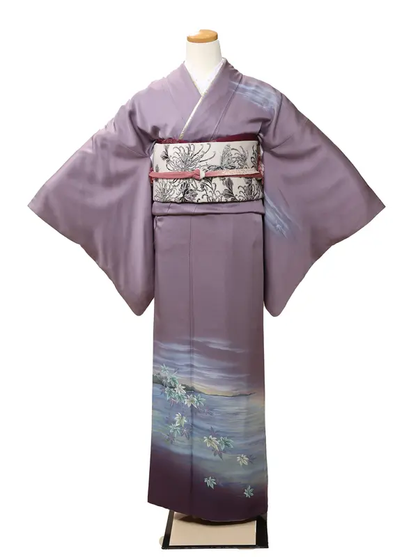 訪問着0002紫　もみじ