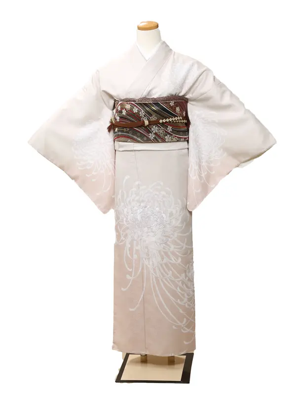 訪問着0003ベージュ　乱菊