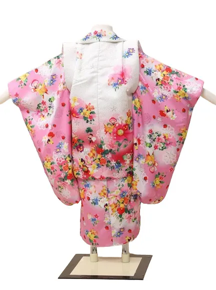 七五三レンタル(３歳女児被布)0008 ピンク系　キラキラ妖精