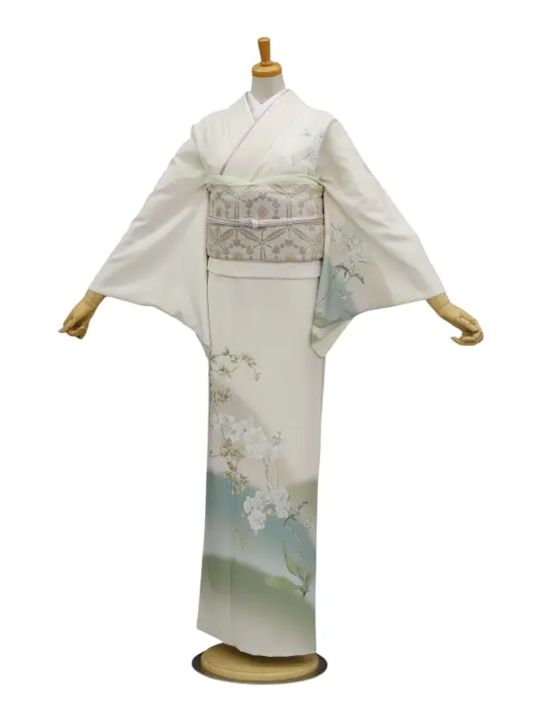 訪問着レンタル　胡蝶蘭/クリーム