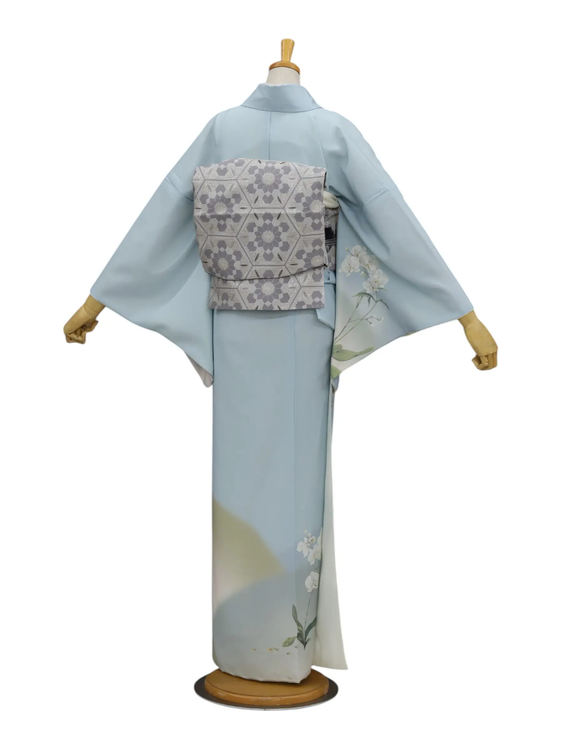 訪問着レンタル　胡蝶蘭/水色