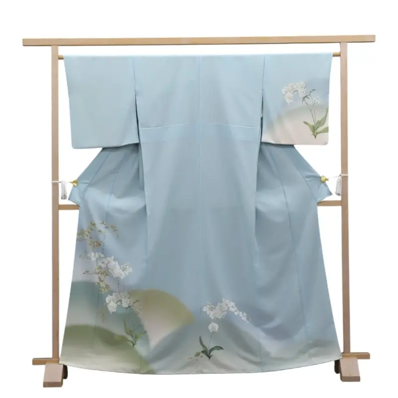 訪問着レンタル　胡蝶蘭/水色
