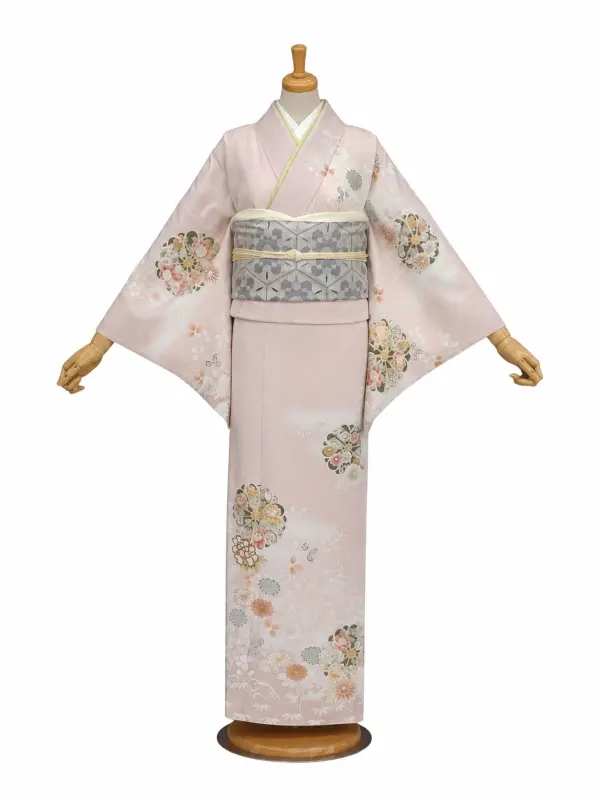 訪問着レンタル　「JAPANSTYLE」菊御所解/ピンク