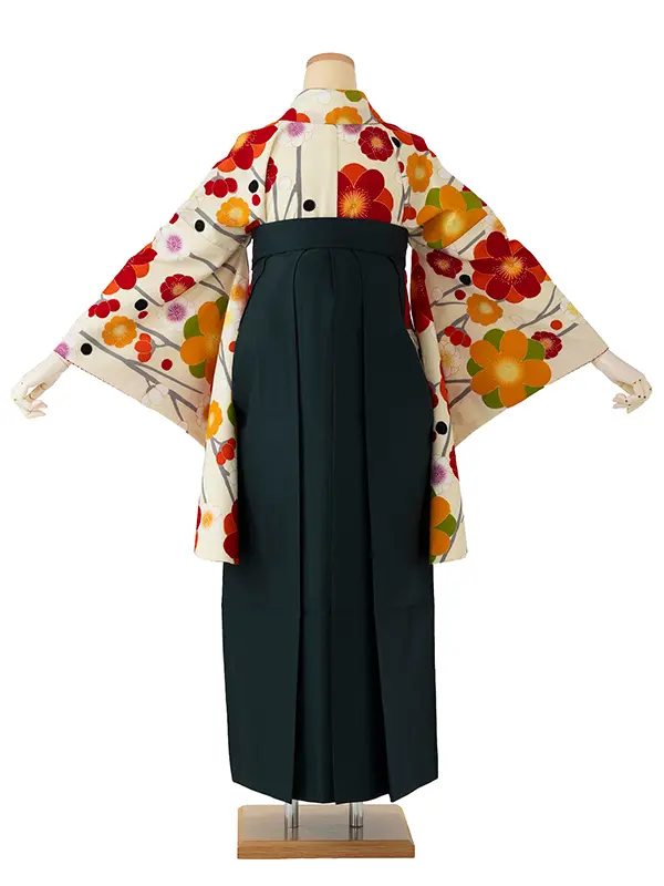 卒業式袴レンタルM1181梅・白×緑