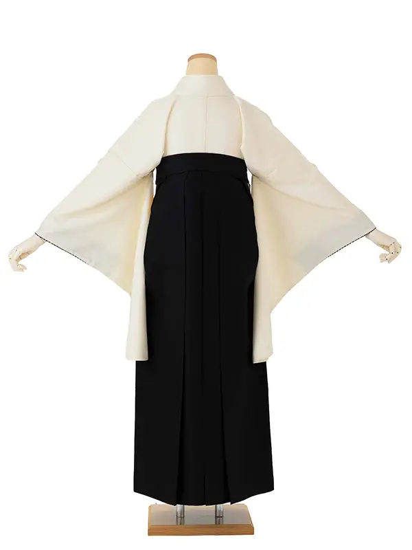 卒業式袴レンタルM1287華亀甲・白×黒