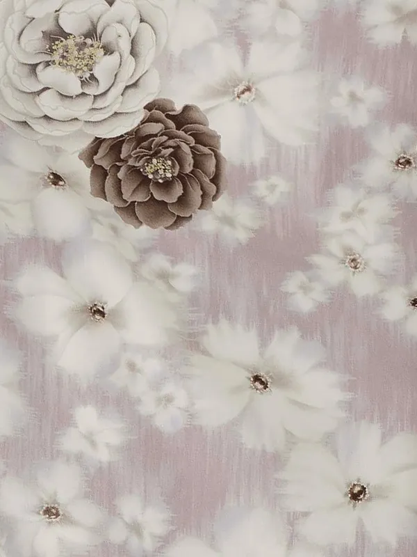 卒業式袴レンタルM1371花水木/スモークピンク×梅刺繍・アイボリー