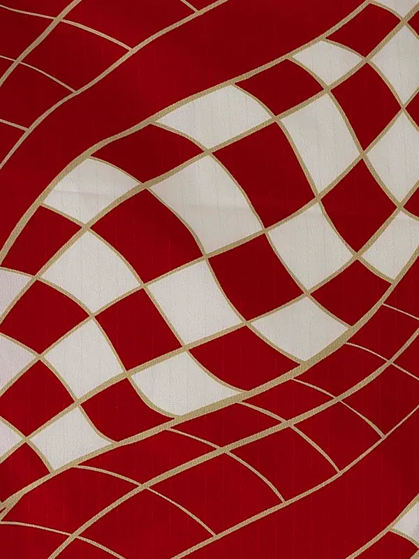 卒業式袴レンタルM0246フラッグチェック・赤×緑