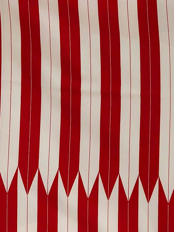 卒業式袴レンタルM0252矢羽根（細）・赤×紺