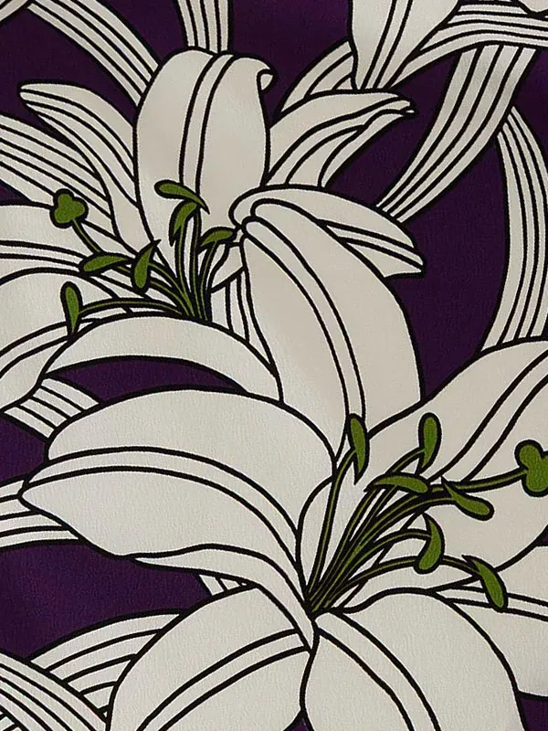 卒業式袴レンタルM0256百合・紫×オフホワイト