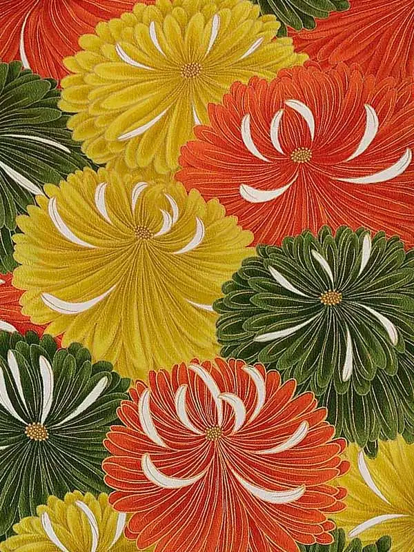 卒業式袴レンタルM0284百々菊・黄×縞／ミントグリーン