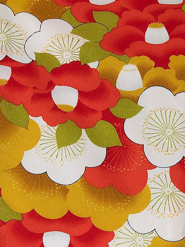 卒業式袴レンタルM0303新梅椿・カラシ×緑