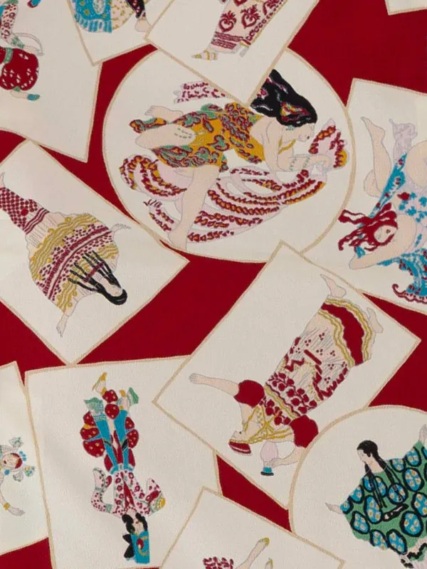 卒業式袴レンタルM0305百華美人・赤×黒