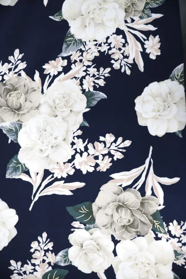 【裄5分長め】卒業式袴レンタルM0325椿・紺(1.8.5)×えんじ