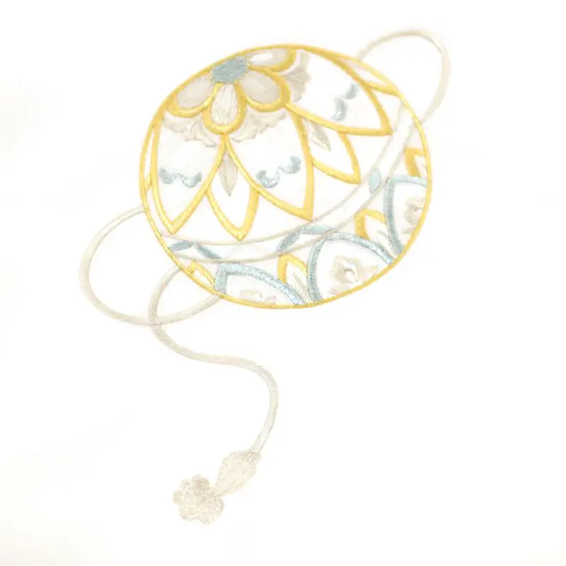 お宮参り 女の子レンタル　銀糸刺繍　花祝熨斗/白