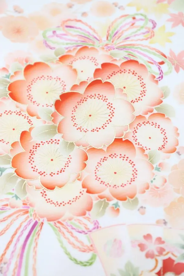 女児産着 お宮参りレンタル【華徒然】百華/真珠色