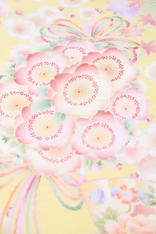 女児産着 お宮参りレンタル【華徒然】百華/桃色