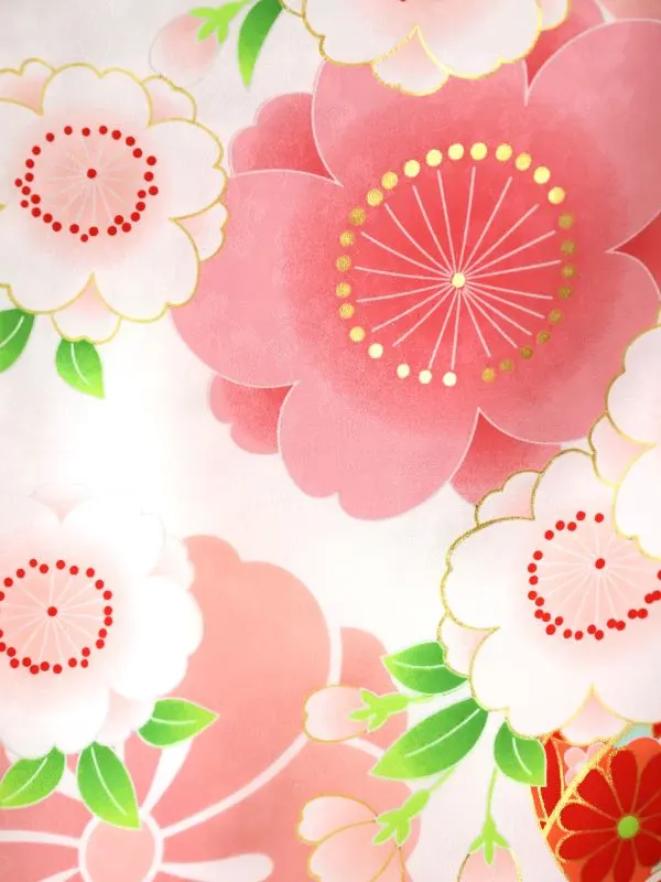 七五三レンタル(3歳女児被布)刺繍・鞠に桜/ピンク×鞠に桜づくし/ピンク