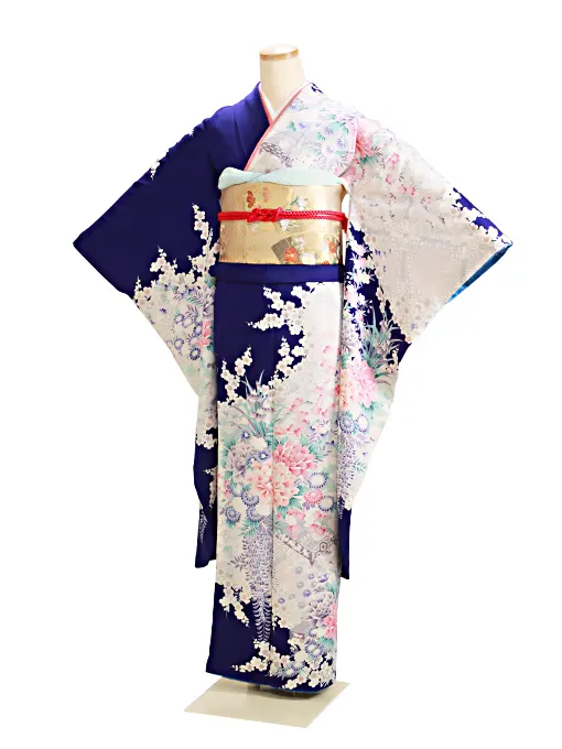 【訳あり】振袖 成人式 青 79