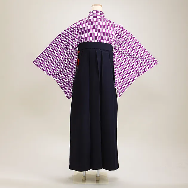 卒業式袴 矢絣 紫  紺袴【身長150cm位】