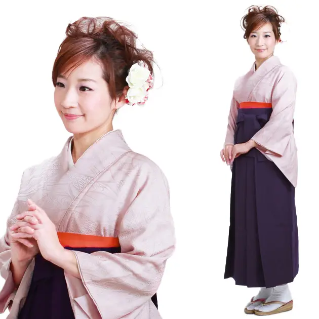 卒業式袴 正絹 薄紫 50 紫袴【身長160cm位】