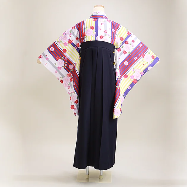卒業式袴 白桜 0305 紺袴【身長158cm位】