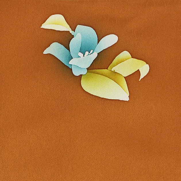 【正絹】卒業式袴 訪問着 茶色 13 緑袴【身長155cm位】