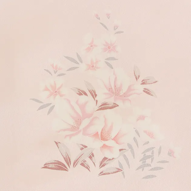 【正絹】卒業式袴 訪問着 ﾋﾟﾝｸ 20 紺袴【身長160cm位】