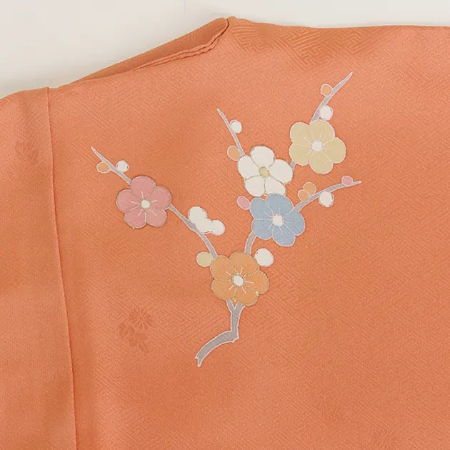 【正絹】卒業式袴 訪問着 ｻｰﾓﾝﾋﾟﾝｸ 26 緑袴【身長165cm位】