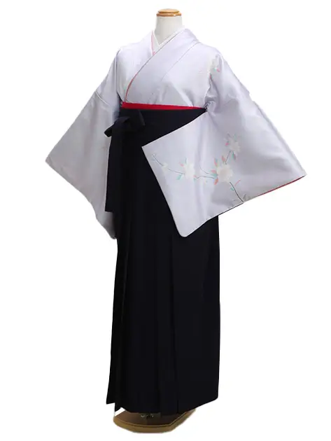 卒業式袴 訪問着 薄紫色 101 紺袴【身長155cm位】
