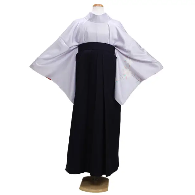 卒業式袴 訪問着 薄紫色 101 紺袴【身長155cm位】