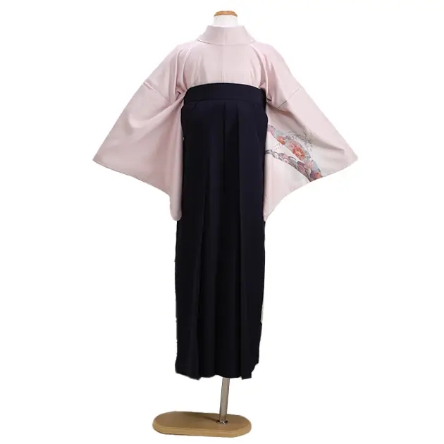 卒業式袴 訪問着 薄あずき色 103 紺袴【身長155cm位】