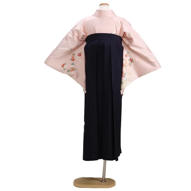 卒業式袴 訪問着 ﾋﾟﾝｸ 108 紺袴【身長155cm位】