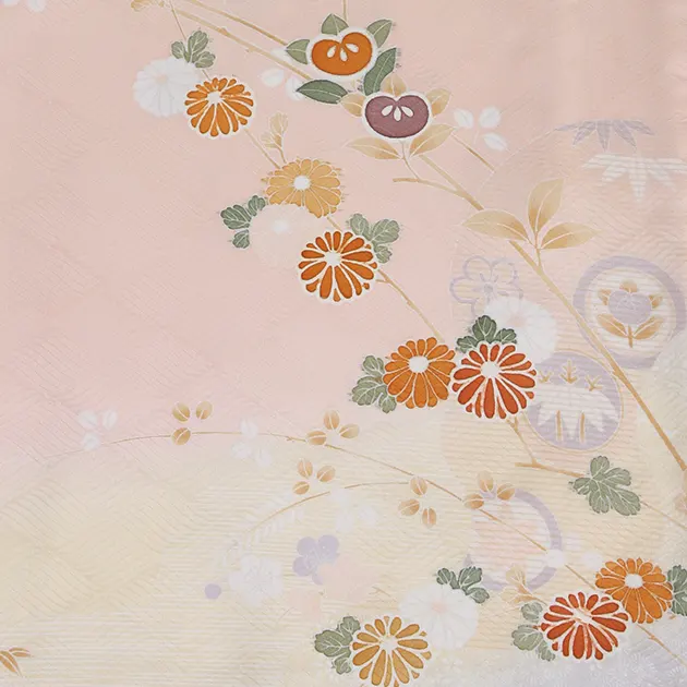 卒業式袴 訪問着 ﾋﾟﾝｸ 108 紺袴【身長155cm位】