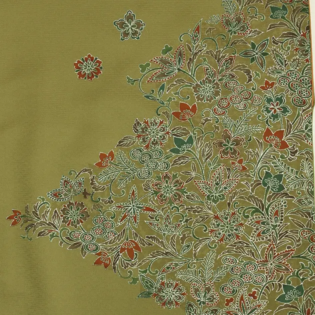 卒業式袴 訪問着 ﾓｽｸﾞﾘｰﾝ 113 緑袴【身長160cm位】