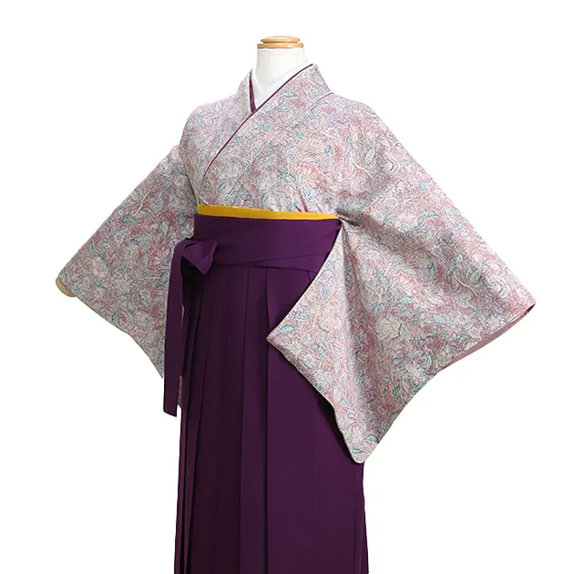 【正絹】卒業式袴 小紋 紫 60 紫袴【身長155cm位】