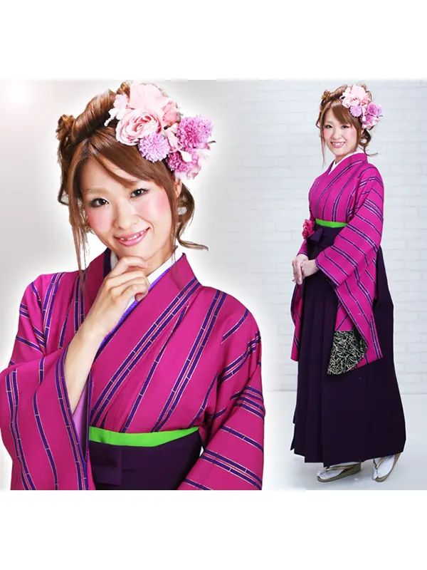 ｼﾞｭﾆｱ袴 卒業式 ﾋﾟﾝｸ 0243 紫袴【身長160cm位】
