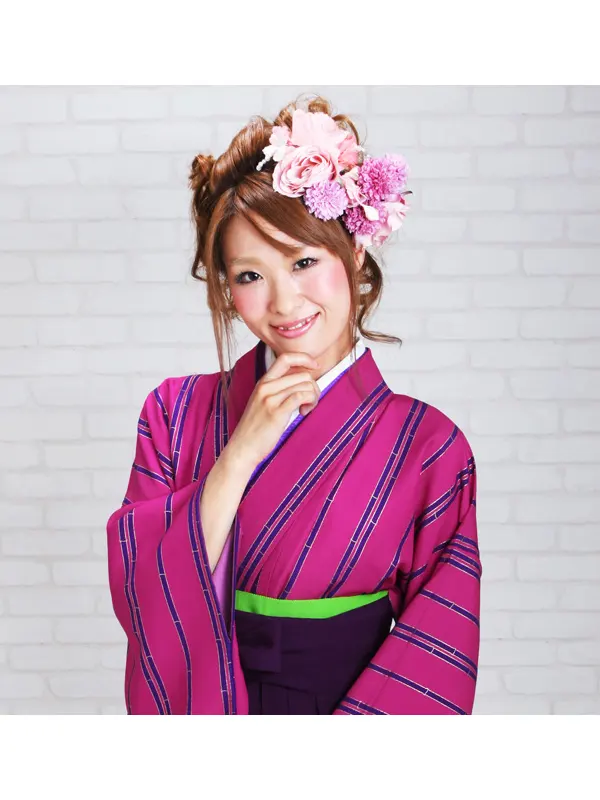 ｼﾞｭﾆｱ袴 卒業式 ﾋﾟﾝｸ 0243 紫袴【身長160cm位】