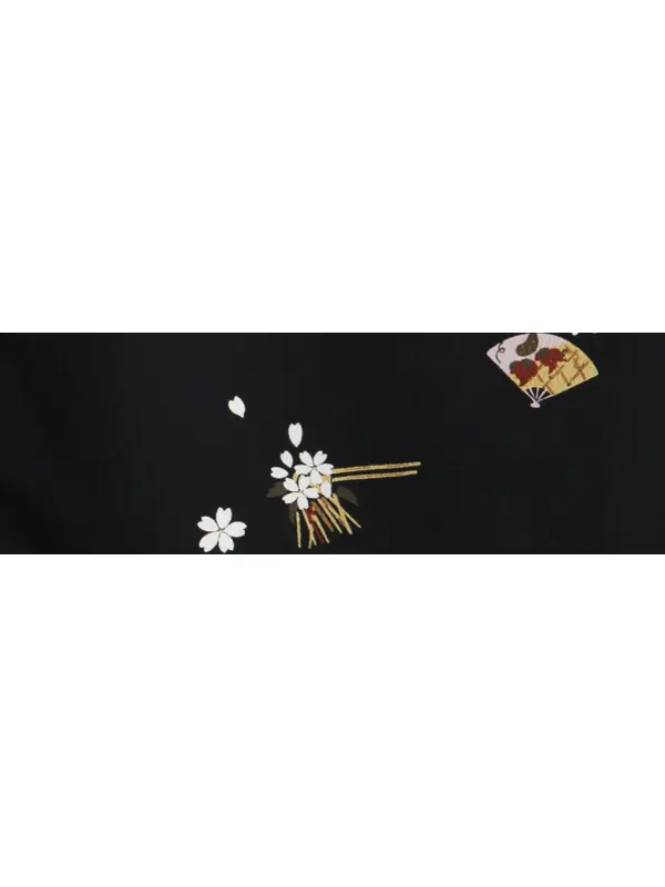 ｼﾞｭﾆｱ袴 卒業式 黒 0253 緑袴【身長150cm位】