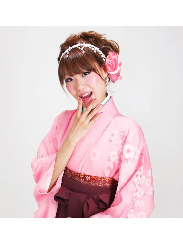 ｼﾞｭﾆｱ袴 卒業式 ﾋﾟﾝｸ 0261 ｴﾝｼﾞ袴【身長160cm位】