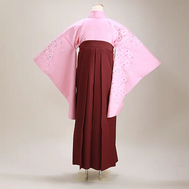 ｼﾞｭﾆｱ袴 卒業式 ﾋﾟﾝｸ 0261 ｴﾝｼﾞ袴【身長160cm位】