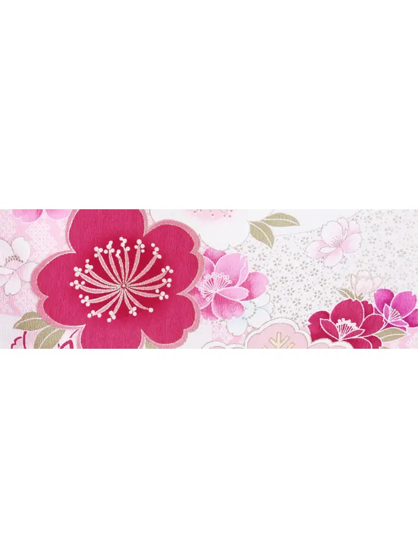 ｼﾞｭﾆｱ袴 卒業式 白 桜 0297 柄袴【身長155cm位】