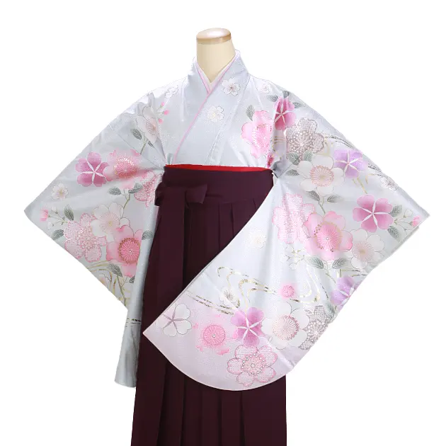 ｼﾞｭﾆｱ袴 卒業式 ｼﾙﾊﾞｰ 0298 紫袴【身長155cm位】