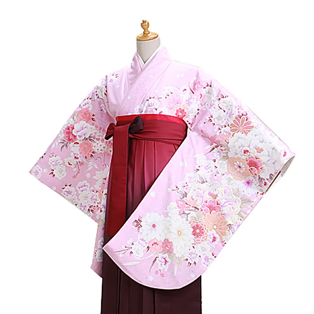 ｼﾞｭﾆｱ袴 卒業式 ﾋﾟﾝｸ 0301 柄袴【身長155cm位】