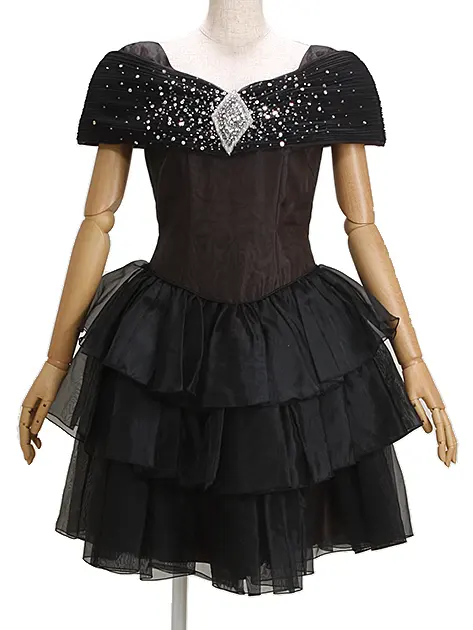 レディースドレス【9号 黒】op-22