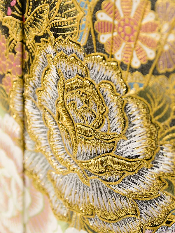 黒留袖 MT-034 桂由美 ｸﾞﾘｰﾝぼかし