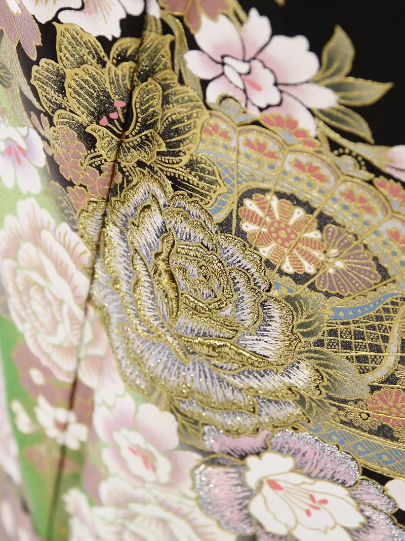 黒留袖 MT-034 桂由美 ｸﾞﾘｰﾝぼかし