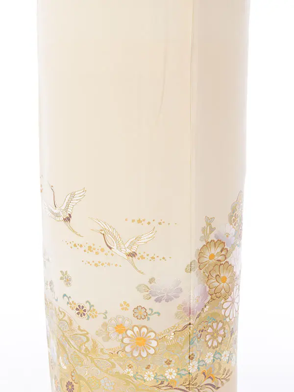 色留袖 HAB2164 桂由美 ｸﾘｰﾑ 花籠に四季花 金彩