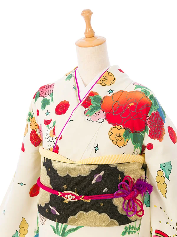 振袖 0S0111A TSUMORI CHISATO ｸﾘｰﾑ ﾎﾞﾀﾝﾈｺ