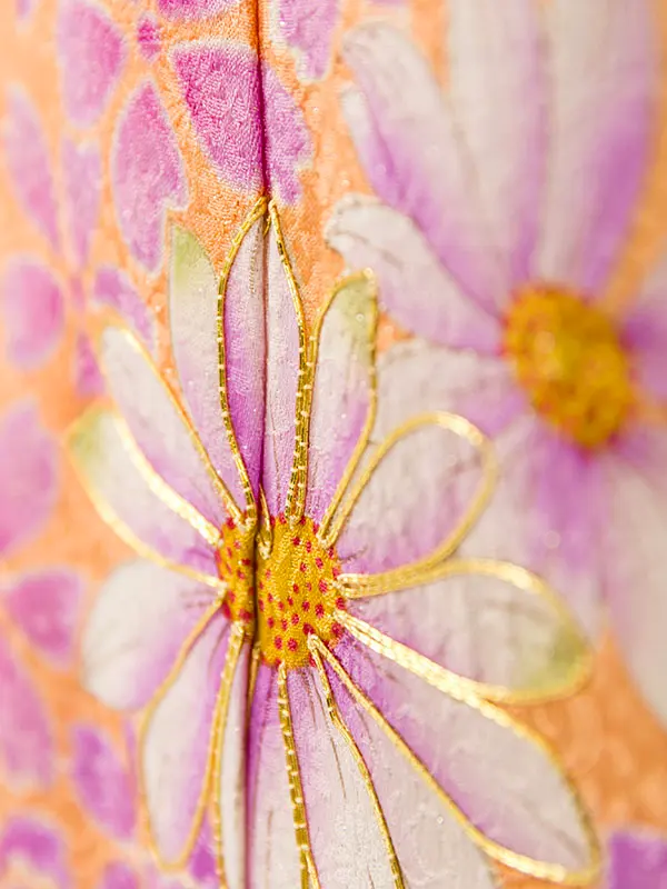 振袖 5S780 ｵﾚﾝｼﾞ/黄色地 桜 秋桜